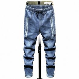 Plus Size 7XL 8XL 9XL 10XL Harem Jeans da uomo 2023 Autunno New Fi Casual elastico in vita pantaloni in denim Streetwear pantaloni maschili r1Ie #