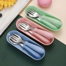 Dinnerware Sets Portable Childrens Tableware 304 Grade Stainless Steel Knife And Fork Spoon Complementary