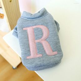 Dog Apparel Fashionable Letter Printed Pet Hoodie For Winter Comfort And Warmth Clothing Teddy Cardigan Puppy Two Legged Clothes