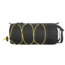 Spoons Bike Handlebar Bag Storage Bicycles Frame Scooter With Waterproof Zipper Accessories Yellow
