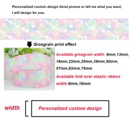 accessories Doublesided 975mm Width Heat Transfer Doublesided Printed Grosgrain Ribbon Custom Design Pattern Wedding Accessories 100 Yard