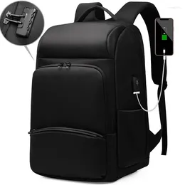 Backpack Men's High-capacity 17inch Laptop Anti-theft Lock Travel Bag USB Charging Business Waterproof Mochila