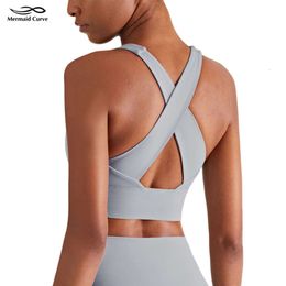 Lu Align Top Tanks Thick Fabric Yoga Underwear Womens Widened Shoulder Straps Back And Abdomen Gather Sports Fitness Bra Push Up Lemon Sports 2024