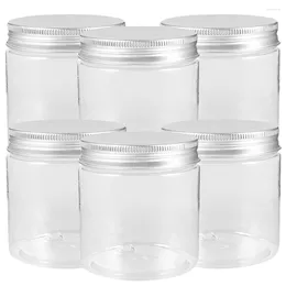 Storage Bottles 6 Pcs Glass Containers Food Aluminum Lid Mason Jars Lids Tank Honey Sealed Portable Canning Salad Baby