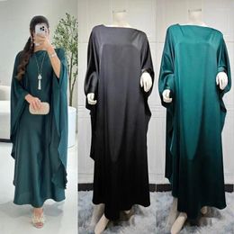 Casual Dresses Muslim Islamic Women Modest Dress Batwing Sleeve Kaftan Abaya Prayer Robe Dubai Jalabiya Gown Arab Vestidos Ethnic Clothes