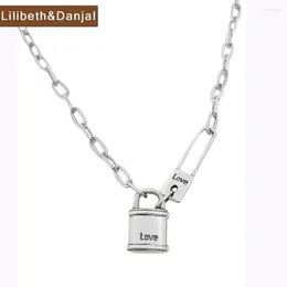 Pendants Real 925 Sterling Silver Men Women Pin Lock Chain Necklace Pendant Quality Jewelry 2024 Everything Gifts N11