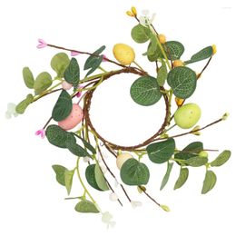 Decorative Flowers Easter Wreath Egg Decor Eucalyptus With Eggs Artificial Table Centrepiece Plastic Fake Dining Room For