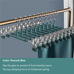 Hangers Plastic Dip Pants Rack With Clip Strong Clamping Force Folding Hanger Multi-function Household Accessories Space-saving