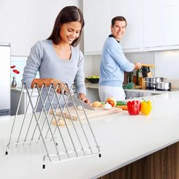 Kitchen Storage Stainless Steel Cutting Board Rack Multi Layer Space Saving Rustproof Practical Organizer Pot Lid Holder