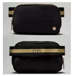 LU Waist Belt Bags Men Women Black gold Upgrade Fuzzy Sport Runner Fanny Pack Belly Waist Bum Bag Fitness Running brands logo Handbag wallet