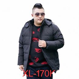 large Size 10xl Winter new men's hooded down jacket oversized people plus size men's 8XL jacket m thick 7xl 170KG c1Ym#