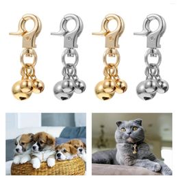 Dog Collars 4 Pcs Pet Keychain Cat Collar Accessories DIY Bell Training Zinc Alloy Simple Pendant