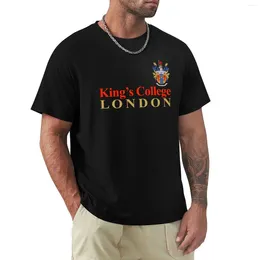 Men's Polos Humour Fashion T Shirt King's College London T-Shirt Aesthetic Clothes Man Edition Mens Cotton Black