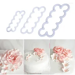 Baking Moulds Set Cookies Pastry Tools Fondant Decor Mould Rose Petal Flower Shaped Cutter Maker Elegant Cake Mould