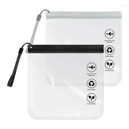 Storage Bags Multi-purpose Transparent Travel Leakproof Make Up Bag EVA Reusable Food Preservation Underwear Towel Mask Organiser