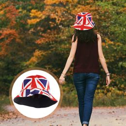 Berets Fashion Outdoor Fisherman Bucket Hat Union Jack Flag Sun For Travel