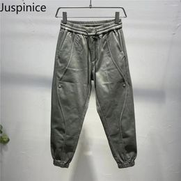 Men's Pants Spring Autumn Workwear Handsome Fashion Breasted Sports Casual Loose Harem Trousers Men Bottom Male Sportswear