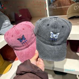 Personalized Fashion Versatile Sunshade Printed Butterfly English Letter Baseball Duck Tongue Hat