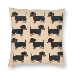 Cushion Decorative Pillow Cute Dachshund Puppy Pattern Cushion Cover 3D Print Wiener Sausage Dog Square Throw Case For Car Pillowc197n