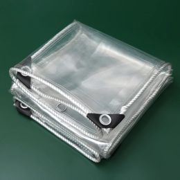 Covers Tarpaulin Transparent Waterproof PVC Plastic with Eyelets for Garden Furniture Plant Greenhouse Pet Hutch Roof Covered Rainproof