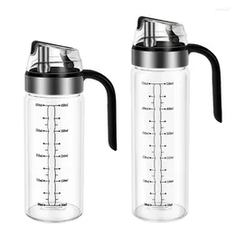 Storage Bottles Automatic Opening And Closing Glass Oil Can Stainless Steel Filter Nozzle For Home Kitchen Cooking Baking Sauce Large