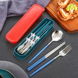 Dinnerware Sets Nordic Style Stainless Steel Tableware Set Portable Cutlery Combination Suitable For Multiple Occasions Utensils Students