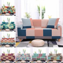 Chair Covers Plaid Sofa Elastic Stretch Pattern Printed Couch For Living Room Polyester Protector Slipcover 1/2/3/4 Seater