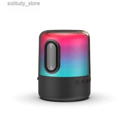 Portable Speakers Wireless Bluetooth Speaker Portable High Fidelity Stereo Subwoofer Speaker Sound Box LED Dazzling Lights Loudspeaker Dazzling Cool Q240328