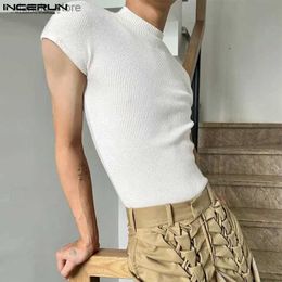 Men's T-Shirts 2023 Men T Shirt Solid Colour Turtleneck Long Sleeve Summer Streetwear Casual Men Clothing Cosy Stylish Leisure Camisetas24328