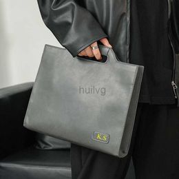 Laptop Cases Backpack New Style Grey Business Vintage File Bag Handbag Korean Mens Shoulder For Ipad Envelope Crossbody Women 24328