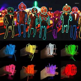 Party Decoration 1m/3m/5m LED Neon EL Wire Luminous String Cable Glow In The Dark For Cosplay Glowing Props Car Clothing Ball Rave Decor