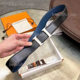 High quality men's belt designer belt for both men and women double-sided leather Togo leather belt gold buckle reversible 38MM T-H0223