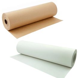 Wrap 30 Meters Kraft Wrapping Paper Roll Wedding Birthday Party Gift Flower Poster Rapping Package Brown Decoration White Paper