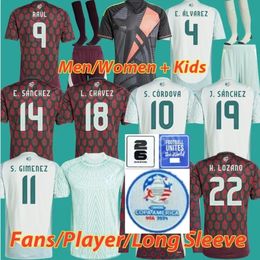 Mexico 2024 Copa America RAUL CHICHARITO Soccer Jerseys 2024 LOZANO DOS SANTOS 24 25 H.LOZANO Men Kids Football Shirts Uniforms Fans Player Version