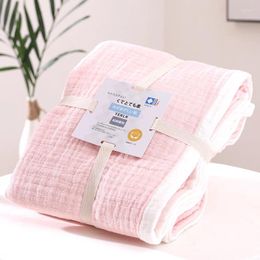 Blankets Japanese Style Six-layer Washable Cotton Gauze Throw Blanket Single Double Air Conditioning Quilts Thickened Bed Sheets Plaid