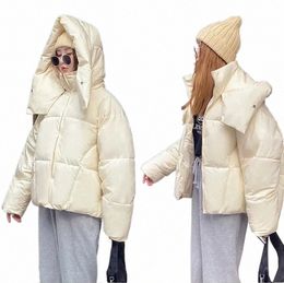 women's Jacket New Korean Fi Hooded Short Cott Female Warm Loose Coat Thick Parkas Padding ZL42 v8qC#