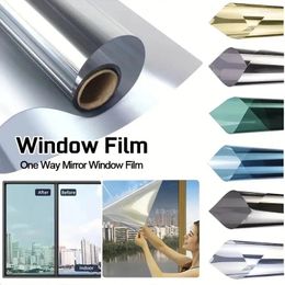 Window Stickers Glass Insulation Tint Film Sunscreen One-way Blocking Light Self-adhesive For Bedroom Home