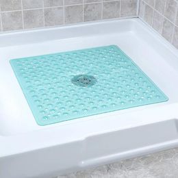 Bath Mats Odorless Shower Mat Practical Tensile Resistance Suction Cups Non Slip Protect Eco Friendly Square Flexible Bathroom Anti Mould