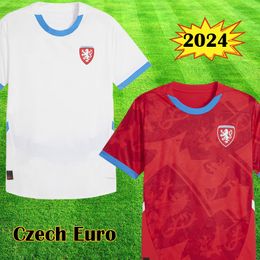 2024 Czech Euro Soccer Jerseys Home Away Czech Republic national football team Kits men tops shirts uniforms sets red tops white jersey