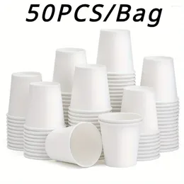 Disposable Cups Straws 100/50PCS Small Paper Supermarket Tasting Office Party Snacks Coffee Drinks Candies El Mini Mouthwash