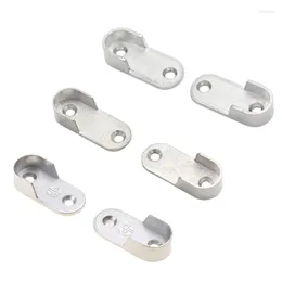 Hooks 4Pcs Rail Rod Brackets Clothes Wall Wardrobe Pole