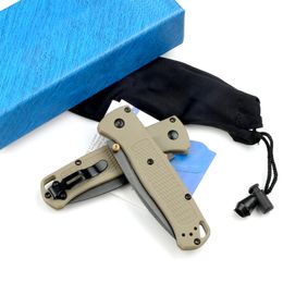 Special Offer BM 535 Pocket Folding Knife S30V Drop Point Black Titanium Coating Blade GRN Handle Outdoor Camping Hiking EDC Folder Gift Knives with Retail Box