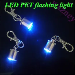 Dog Apparel 2500pcs/lot Cute Keychain Style Safety Flashing LED Light Pet Collar Signal Lamp Pendant Charms Pets Accessories