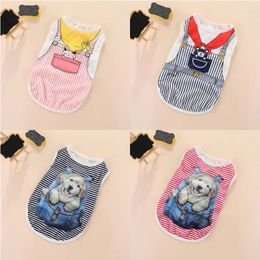 Dog Apparel 1PCS Summer Thin Pet Puppy Clothes Breathable Vest For Small Medium Large Dogs Comfortable Cat Costume
