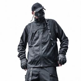 2023 Paratrooper Tactical Techwear Cargo Vest Men Punk Hip Hop Sleevel Jacket Outdoor Sport Waistcoat c0yS#