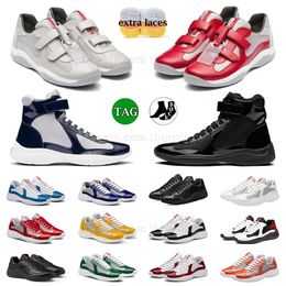 Dhgates Caminhadas Sapato Sapatilhas Prad Vintage Sapatos Casuais América Cup Plataforma Dhgates Running Shoe Advanced Sense Nylon Outdoor Genuíno Couro Respirável Treinadores