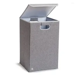 Laundry Bags Hamper Lightweight And Foldable Includes Laminated Interior Gray