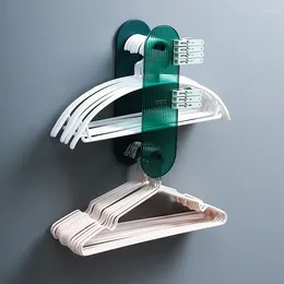Hooks Transparent Clothes Hanger Storage Rack Wall-mounted Holder Organiser Shelf Bathroom Accessories For Hangers Hook