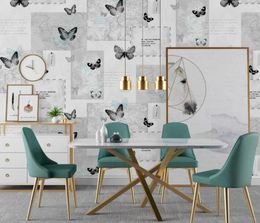 Wallpapers Custom Po Frame Butterfly TV Background Mural For Living Room Art Wallpaper Home Decoration Accessories