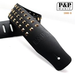 2024 P P High quality Arrivals leather guitar strap for acoustic electric guiatr Ukulele bass accessories Guitar Parts